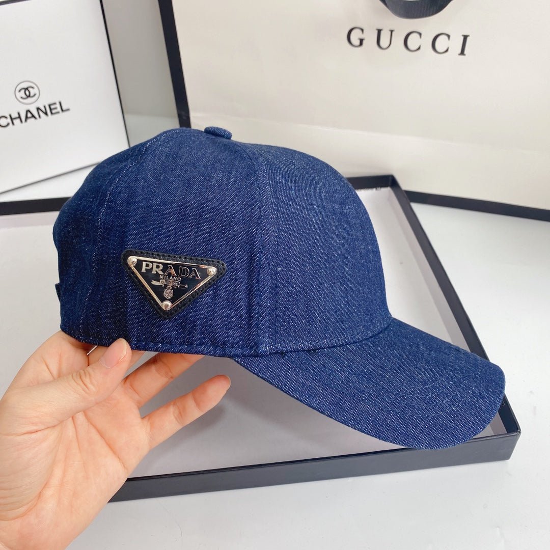 Prada Baseball Cap Dark Denim - Serene