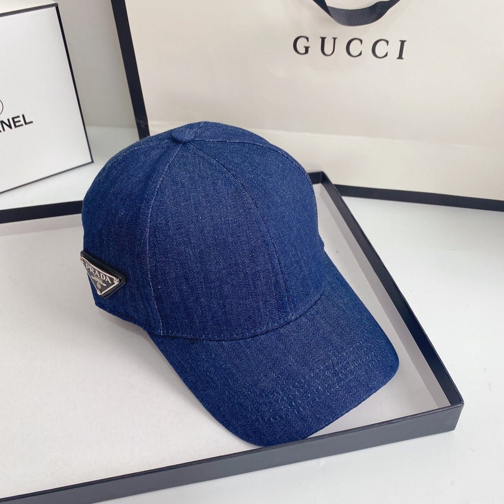 Prada Baseball Cap Dark Denim - Serene