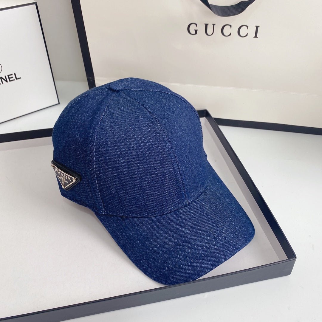 Prada Baseball Cap Dark Denim - Serene