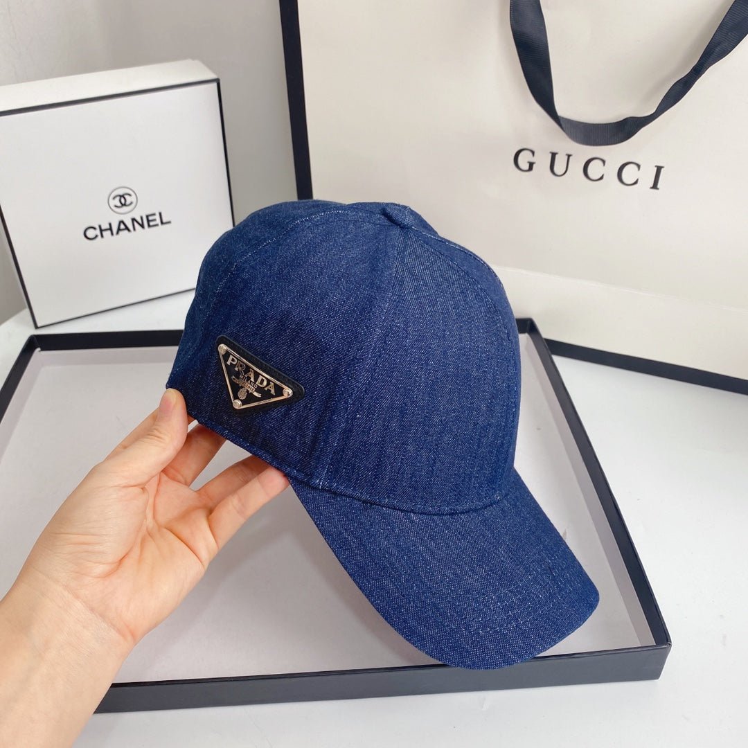 Prada Baseball Cap Dark Denim - Serene