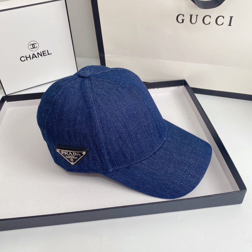 Prada Baseball Cap Dark Denim - Serene
