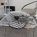 Prada Houndstooth Cotton Bucket Hat | Luxury Designer Checkered Sun Hat - Serene