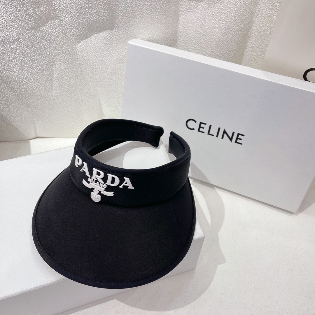Prada Raffia Open-Top Sun Hat for Women | Luxury Beach Hat - Serene