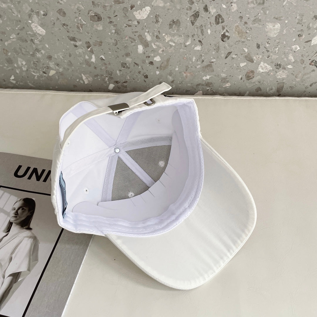 Prada Triangle Logo Baseball Cap | Luxury Designer Cotton Hat - Serene