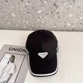 Prada Triangle Logo Baseball Cap | Luxury Designer Cotton Hat - Serene