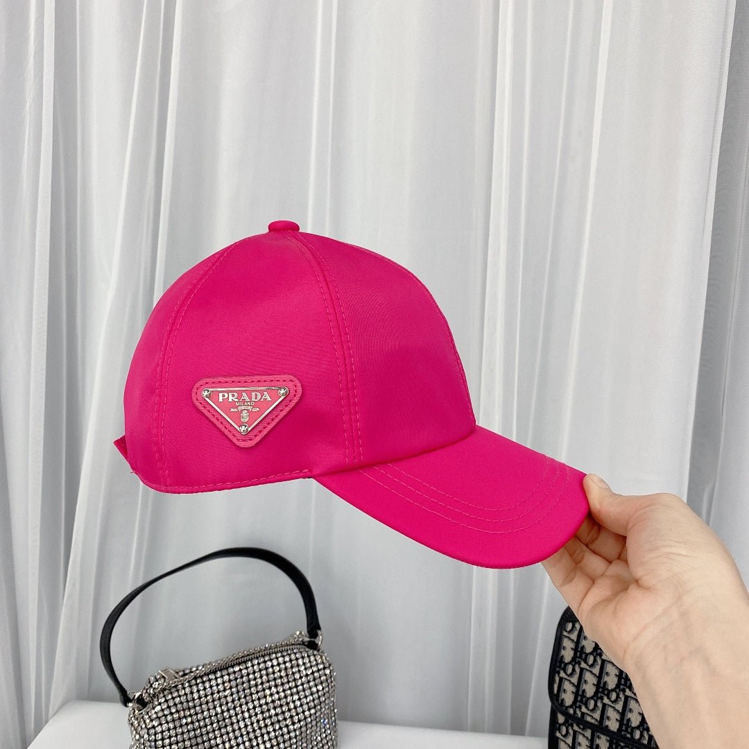 Prada Triangle Logo Baseball Cap | Luxury Designer Hat - Serene
