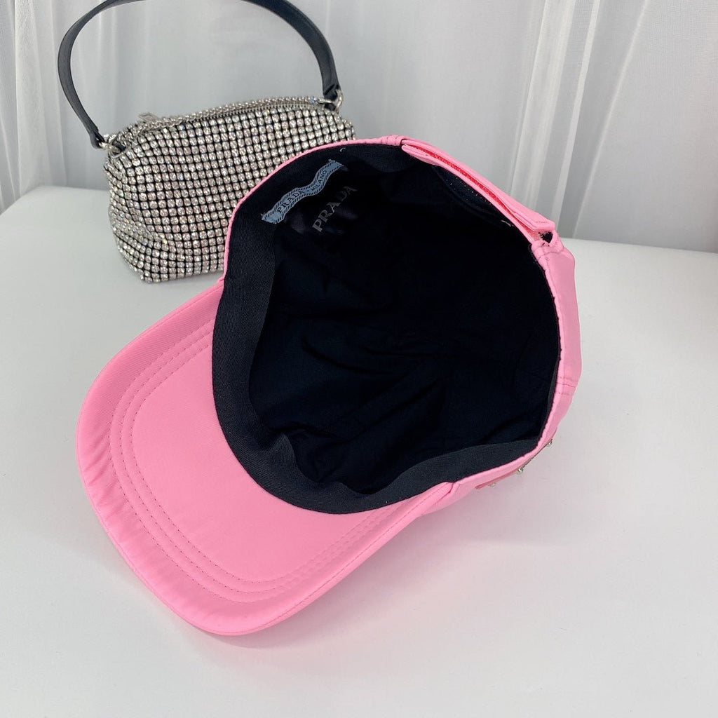 Prada Triangle Logo Baseball Cap | Luxury Designer Hat - Serene
