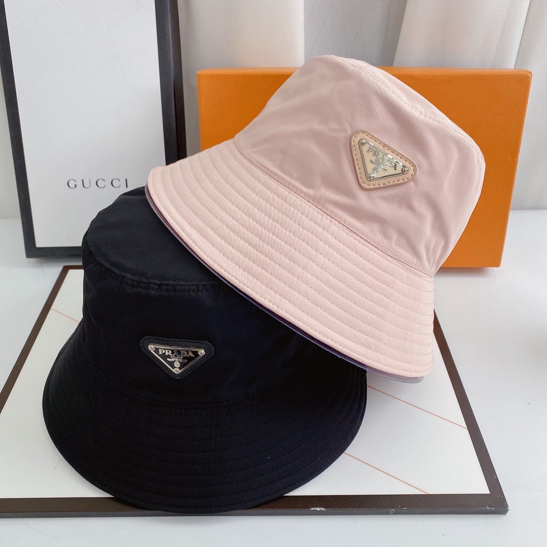Prada Triangle Logo Quick-Drying Bucket Hat - Serene