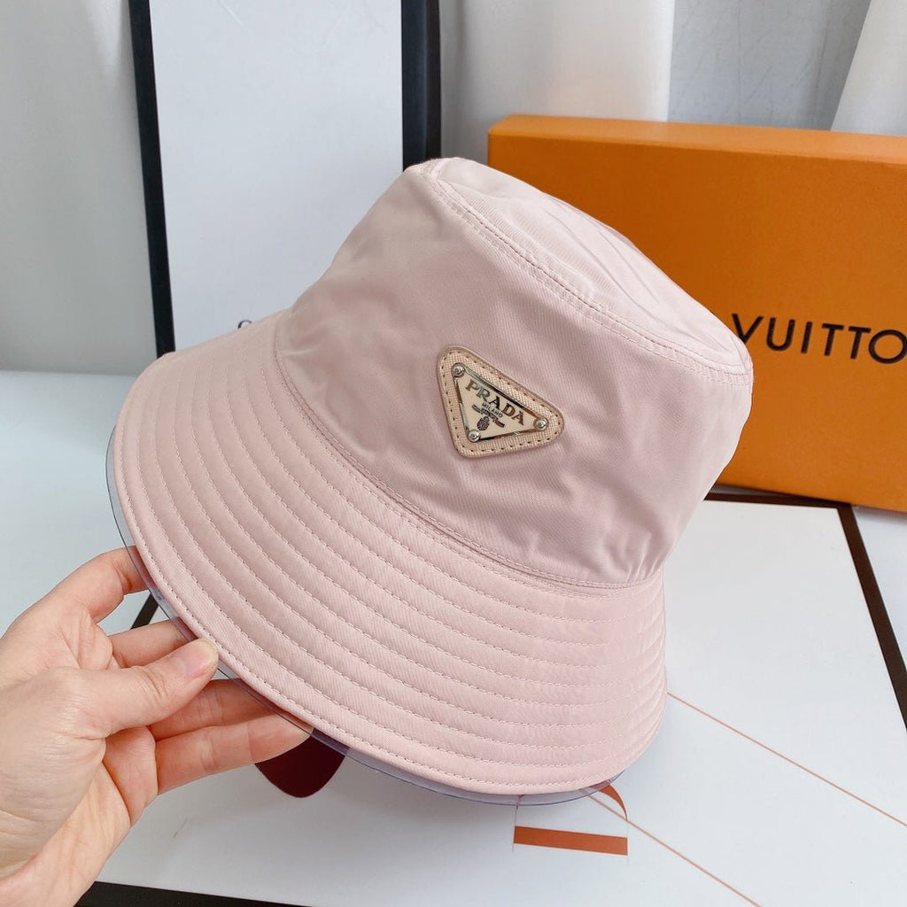Prada Triangle Logo Quick-Drying Bucket Hat - Serene