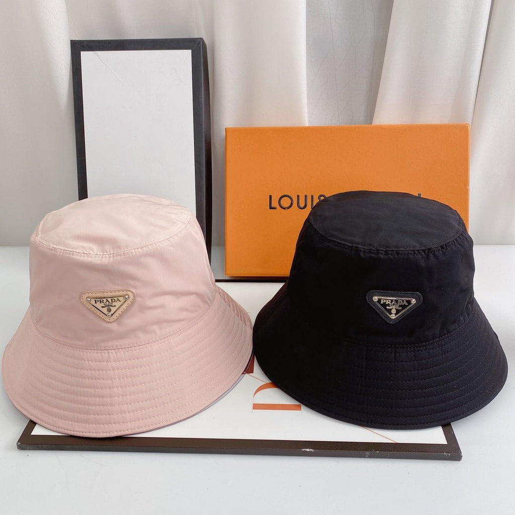 Prada Triangle Logo Quick-Drying Bucket Hat - Serene