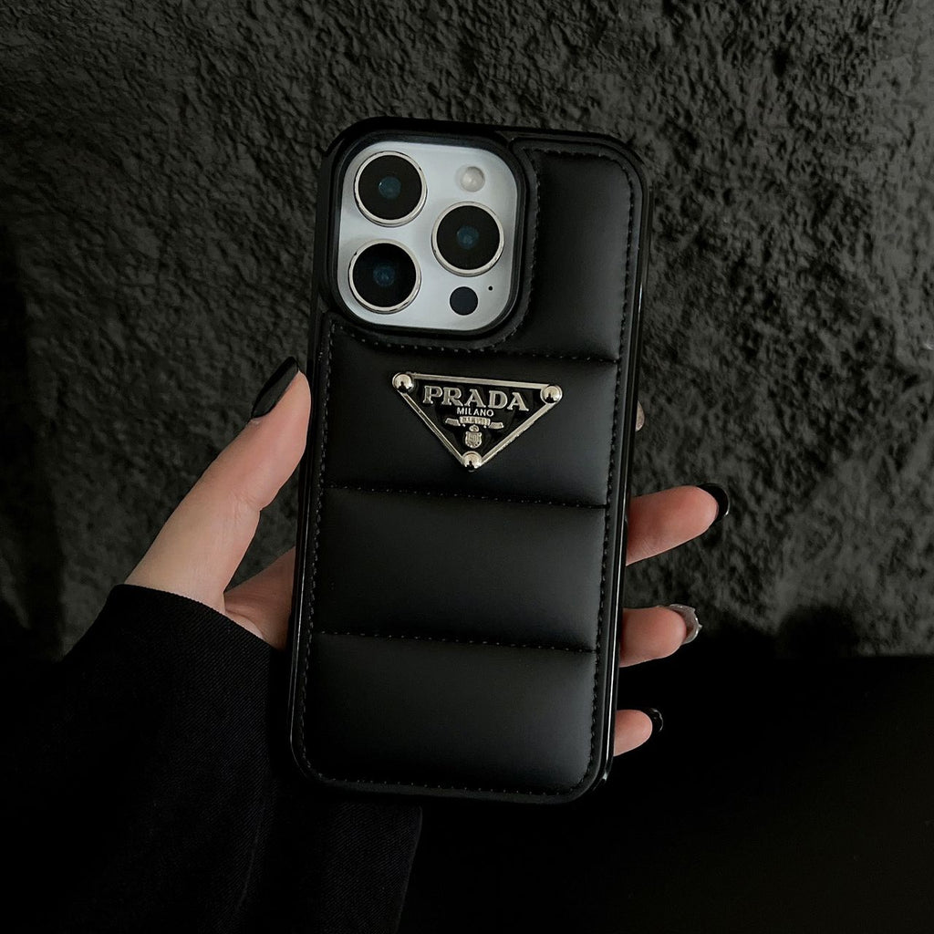 Puffer Prada iPhone 18 Pro Case – Luxury Designer Phone Cover - Serene