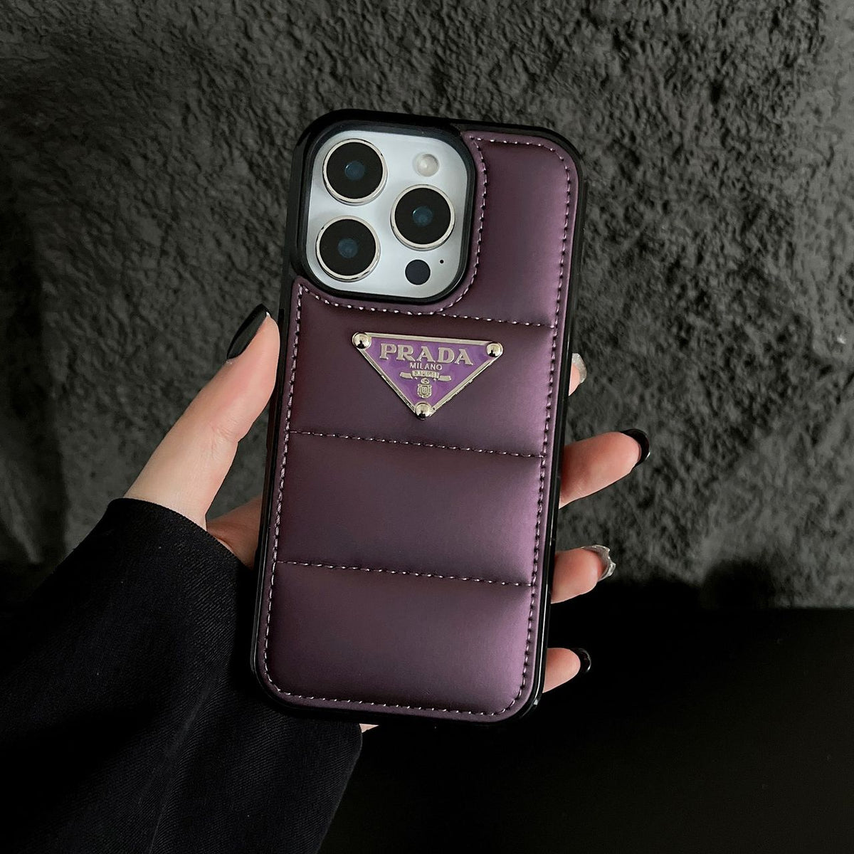 Puffer Prada iPhone 18 Pro Case – Luxury Designer Phone Cover - Serene