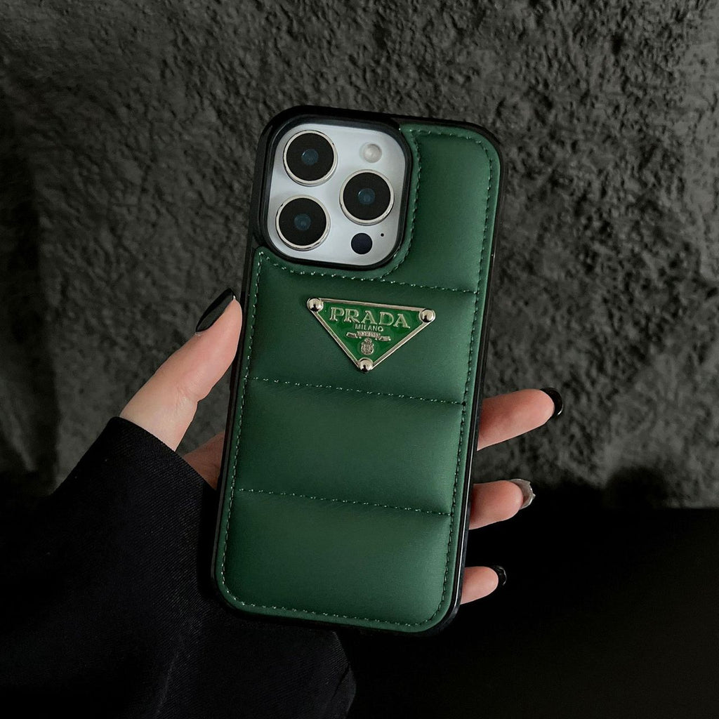 Puffer Prada iPhone 18 Pro Case – Luxury Designer Phone Cover - Serene