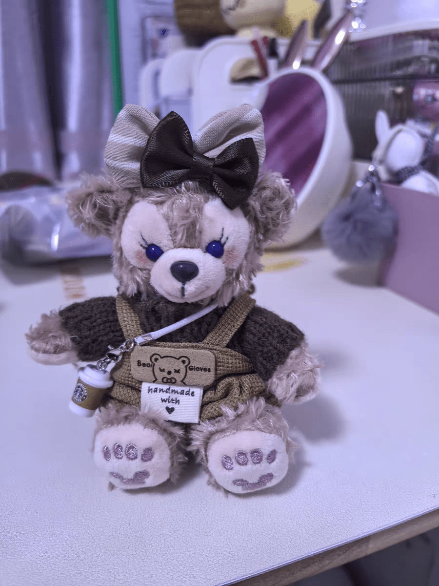 Sherry May Plush Teddy Bear Bag Charm Keychain - Serene