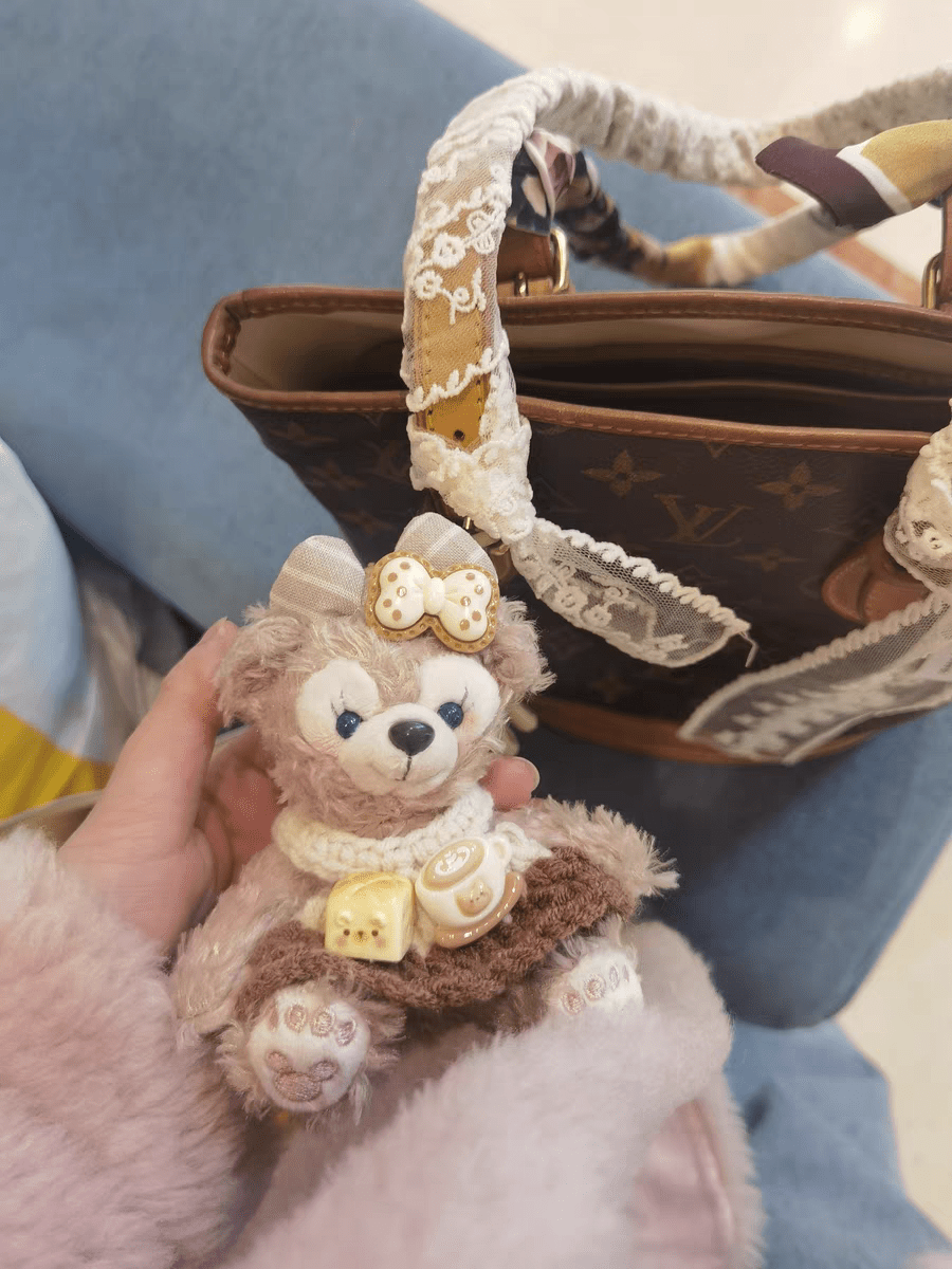 Sherry May Plush Teddy Bear Bag Charm Keychain - Serene